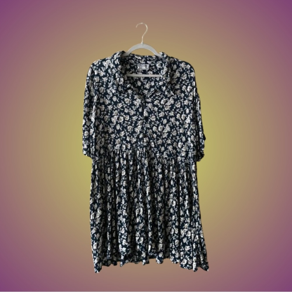 Vintage babydoll floral shirtdress grunge ‘90s Hole READ